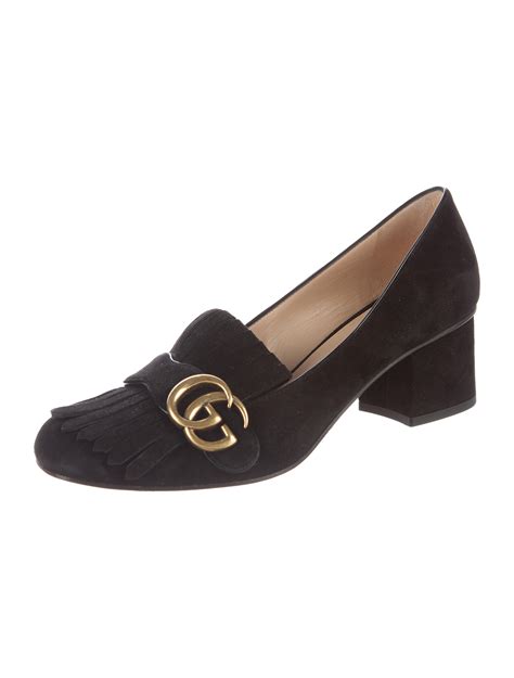 gucci marmont shoe fit|gucci marmont black suede shoes.